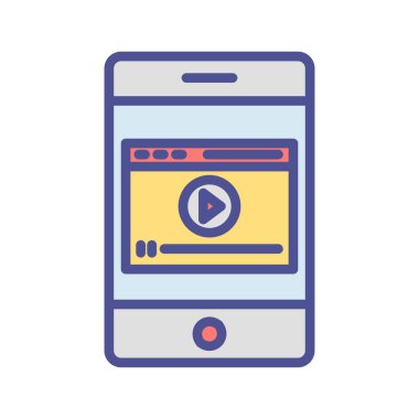 Dijital sinema izole edilmiş Vektör simgesi kolaylıkla değiştirilebilir ya da düzenlenebilir