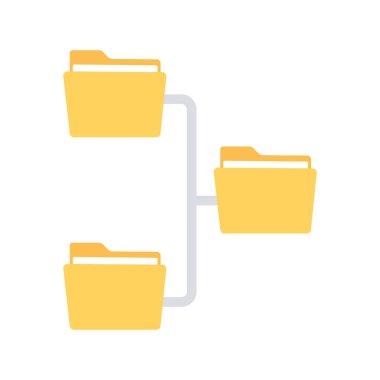 Paylaşılan dizin Renk Vektörü Simgesi Kolayca değiştirilebilir veya düzenlenebilir