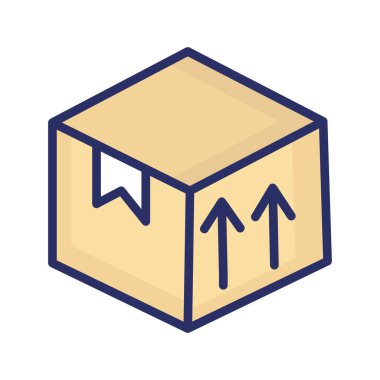 Taşıma kutusu izole edilmiş Vektör simgesi kolayca düzenlenebilir ya da değiştirilebilir