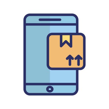 Kurye uygulaması izole edilmiş Vektör simgesi kolayca düzenleyebilir ya da değiştirebilir