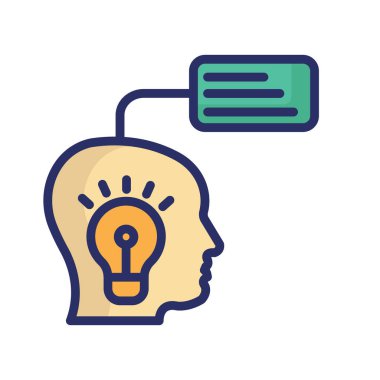 Analitik düşünme izole edilmiş vektör simgesi kolayca düzenleyebilir ya da değiştirebilir