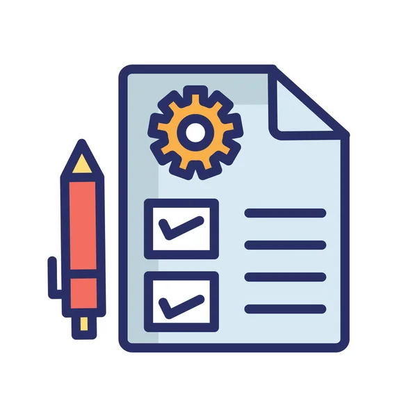 Stylo Avec Icône Vectorielle Isolée Feuille Qui Peut Facilement Modifier — Image vectorielle