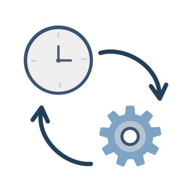 Cogwheel izole Vektör simgesine sahip zamanlayıcı kolayca değiştirebilir ya da düzenleyebilir