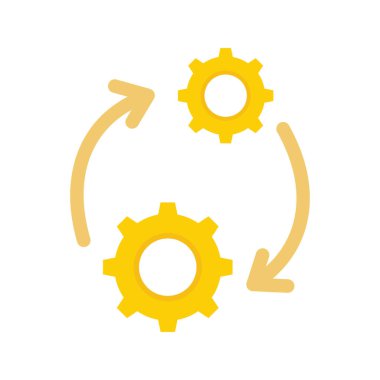 İzole edilmiş Vektör simgesinin etrafındaki çark kolayca değiştirilebilir veya düzenlenebilir