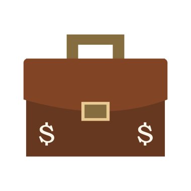 Kolayca düzenleyebilen ve düzenleyebilen Evrak Çantası İzole Vektör simgesi