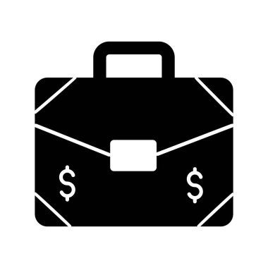 Kolayca düzenleyebilen ve düzenleyebilen Evrak Çantası İzole Vektör simgesi