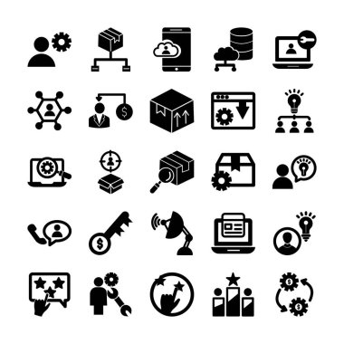 Proje Yönetimi Vektör simgeleri her bir simgeyi kolaylıkla düzenleyebilir ya da düzenleyebilir