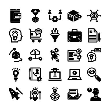 Proje Yönetimi Vektör simgeleri her bir simgeyi kolaylıkla düzenleyebilir ya da düzenleyebilir