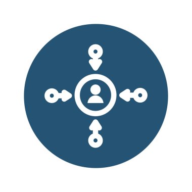 Bir adam izole edilmiş Vektör simgesini gösterir ve bu simgeyi kolayca düzenleyebilir