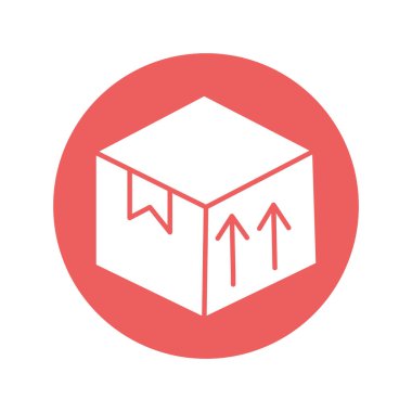 Taşıma kutusu izole edilmiş Vektör simgesi kolayca düzenlenebilir ya da değiştirilebilir