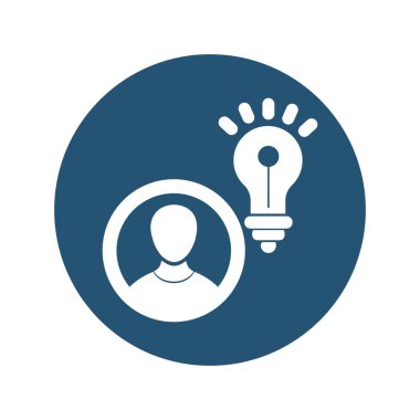 Ampul izole edilmiş vektör simgesi olan ve kolayca düzenleyebilen adam