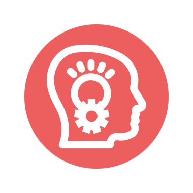 Analitik düşünme izole edilmiş vektör simgesi kolayca düzenleyebilir ya da değiştirebilir