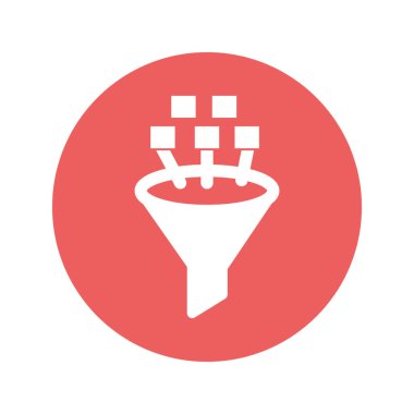 Veri filtresi izole edilmiş vektör simgesi kolayca düzenlenebilir veya düzenlenebilir