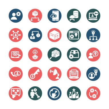 Proje Yönetimi Vektör simgeleri her bir simgeyi kolaylıkla düzenleyebilir ya da düzenleyebilir