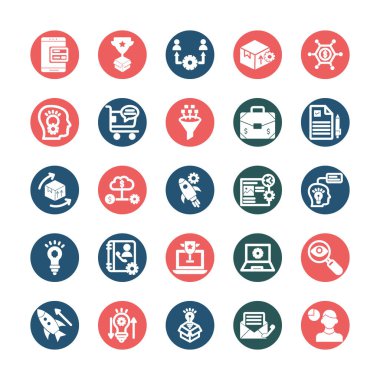 Proje Yönetimi Vektör simgeleri her bir simgeyi kolaylıkla düzenleyebilir ya da düzenleyebilir