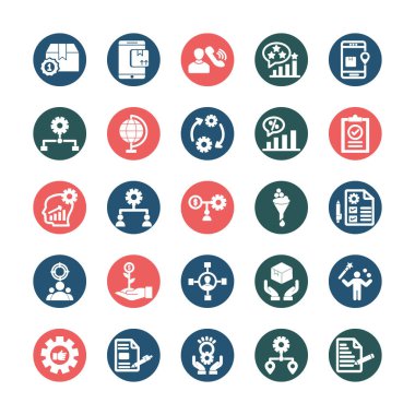 Proje Yönetimi Vektör simgeleri her bir simgeyi kolaylıkla düzenleyebilir ya da düzenleyebilir