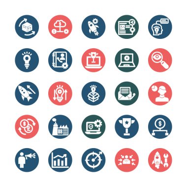 Proje Yönetimi Vektör simgeleri her bir simgeyi kolaylıkla düzenleyebilir ya da düzenleyebilir