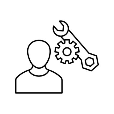 İstemci temsilcisi Kolayca düzenleyebilen ya da değiştirebilen izole edilmiş Vektör simgesi