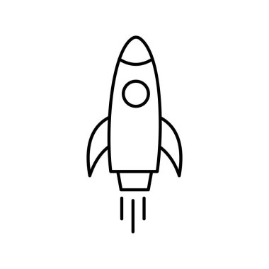 Kolayca düzenleyebilen ve düzenleyebilen Füze İzole Vektör simgesi