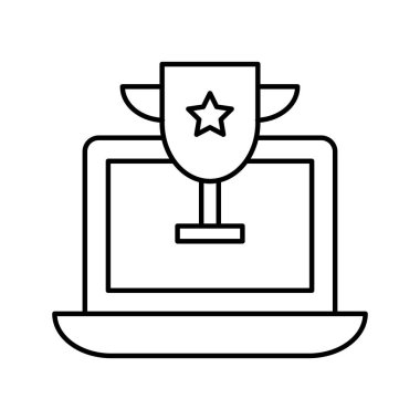 Kolayca değiştirebilen veya düzenleyebilen yalıtılmış Vektör simgesi ödülü