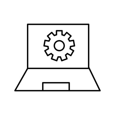  Bilgisayar mühendisliği izole edilmiş vektör simgesi kolayca değiştirilebilir ya da düzenlenebilir