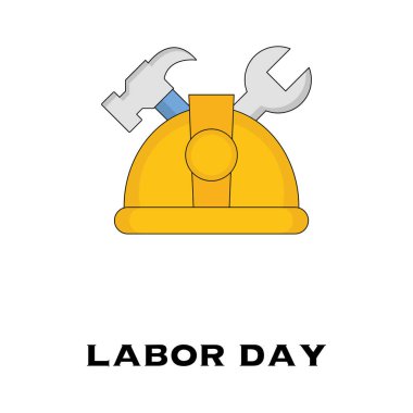 Kolayca değiştirebilen ya da düzenleyebilen İşçi Bayramı izole edilmiş Vektör simgesi