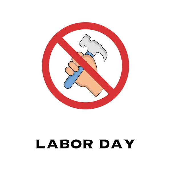 Holiday Labor Day Isolated Vector Icon Which Can Easily Modify — Stock Vector