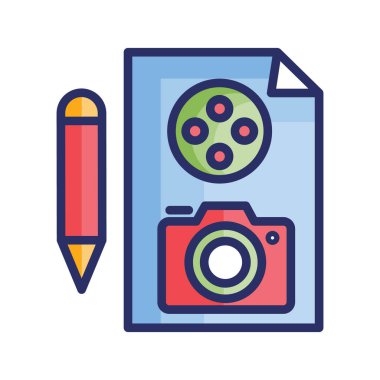 İçerik pazarlaması izole edilmiş vektör simgesi kolayca düzenlenebilir ya da değiştirilebilir