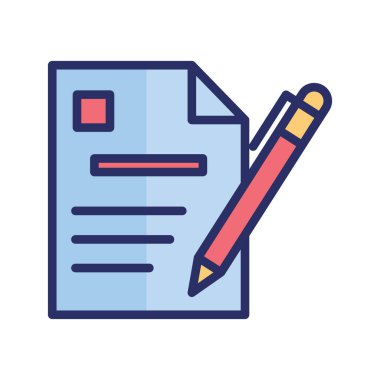 Kolayca düzenleyebilen ya da düzenleyebilen haber yazma izole edilmiş Vektör simgesi