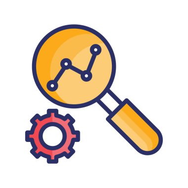 İzole edilmiş vektör simgesini kolaylıkla düzenleyebilen ya da düzenleyebilen bağlı pazarlama simgesi