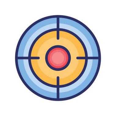 Reklamcılık kolayca düzenleyebilen ve düzenleyebilen izole edilmiş Vektör simgesini hedefler