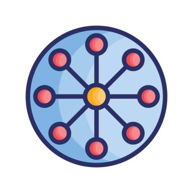 Kolayca değiştirebilen ya da düzenleyebilen Ağ İzole Vektör simgesi