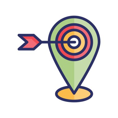 Odaklanmış konum izole Vektör simgesi kolayca düzenleyebilir ya da değiştirebilir