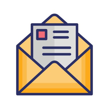 İş e- postası izole edilmiş Vektör simgesi kolayca düzenleyebilir ya da değiştirebilir