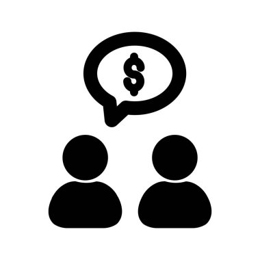 İş konuşması izole edilmiş Vektör simgesi kolayca düzenleyebilir ya da değiştirebilir