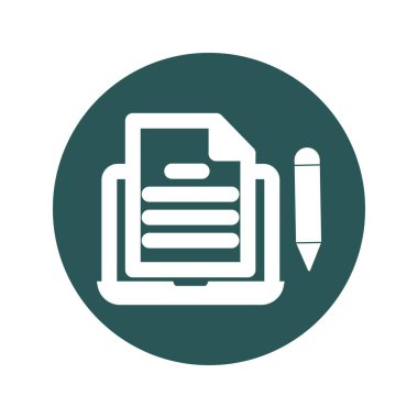 Kolayca düzenleyebilen ya da düzenleyebilen haber yazma izole edilmiş Vektör simgesi