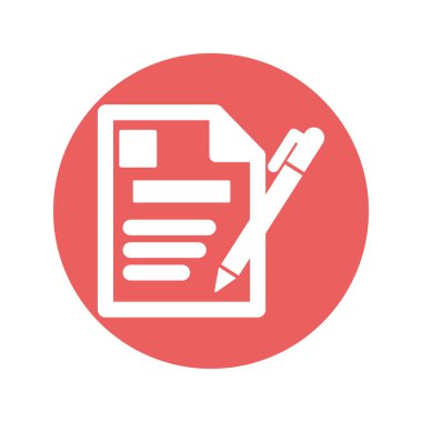 Kolayca düzenleyebilen ya da düzenleyebilen haber yazma izole edilmiş Vektör simgesi