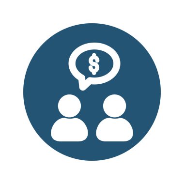 İş konuşması izole edilmiş Vektör simgesi kolayca düzenleyebilir ya da değiştirebilir