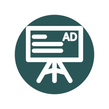 Kolayca değiştirilebilen veya düzenlenebilen izole edilmiş vektör simgesi reklam ediliyor