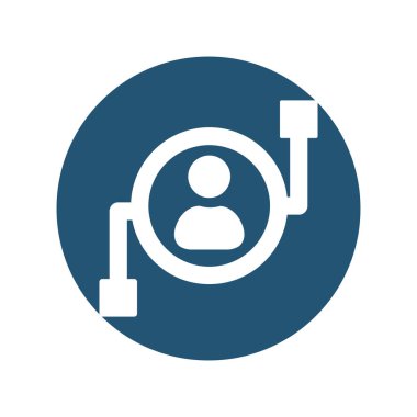 İzole edilmiş vektör simgesini kolaylıkla düzenleyebilen ya da düzenleyebilen bağlı pazarlama simgesi