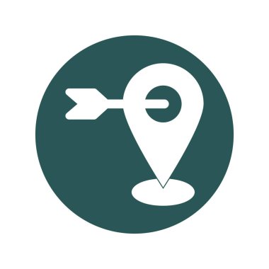 Odaklanmış konum izole Vektör simgesi kolayca düzenleyebilir ya da değiştirebilir