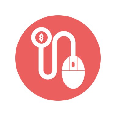 Tıklama başına maliyet yalıtılmış vektör simgesi kolayca düzenleyebilir ya da değiştirebilir