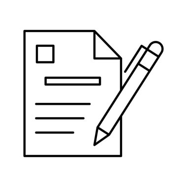 Kolayca düzenleyebilen ya da düzenleyebilen haber yazma izole edilmiş Vektör simgesi