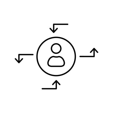 Dijital pazarlama izole edilmiş vektör simgesi ki bu simge kolaylıkla değiştirilebilir veya düzenlenebilir