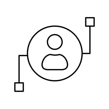 İzole edilmiş vektör simgesini kolaylıkla düzenleyebilen ya da düzenleyebilen bağlı pazarlama simgesi