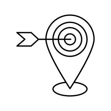 Odaklanmış konum izole Vektör simgesi kolayca düzenleyebilir ya da değiştirebilir