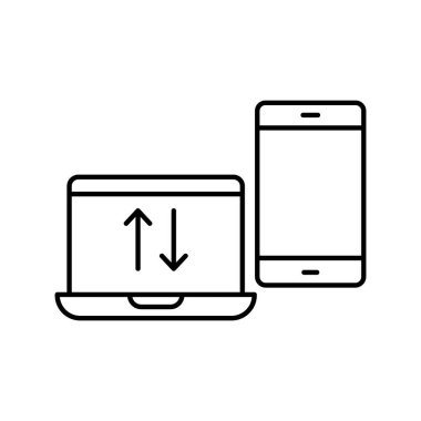 Veri paylaşımı izole edilmiş vektör simgesi kolayca değiştirilebilir ya da düzenlenebilir