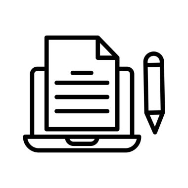 Kolayca düzenleyebilen ya da düzenleyebilen haber yazma izole edilmiş Vektör simgesi