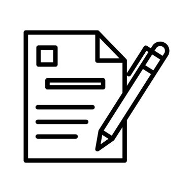 Kolayca düzenleyebilen ya da düzenleyebilen haber yazma izole edilmiş Vektör simgesi