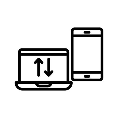 Veri paylaşımı izole edilmiş vektör simgesi kolayca değiştirilebilir ya da düzenlenebilir